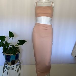 Boohoo Coral Two Piece Set